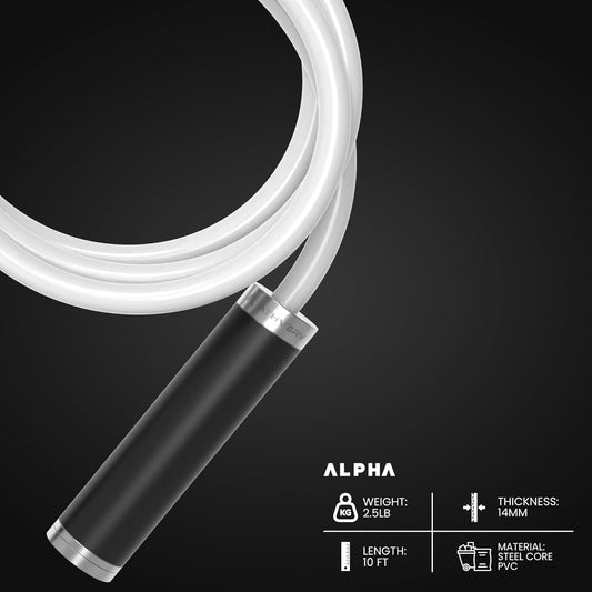Alpha Heavy Jump Rope 2.5 LB, White