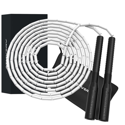 Wingz Freestyle Beaded Jump Rope, White