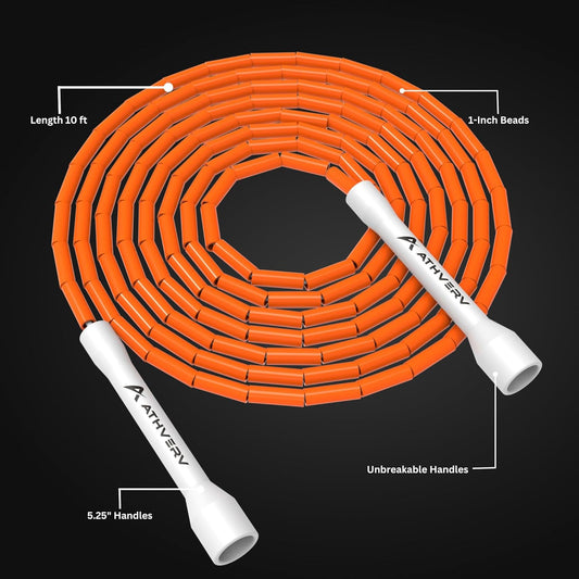Flo Beaded Jump Rope, Orange