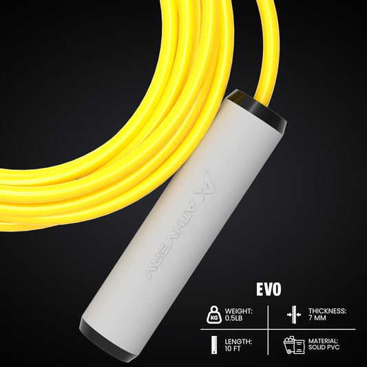 Evo Boxer Heavy Jump Rope 0.5 LB, Yellow