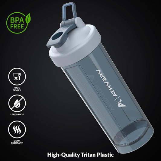 Athverv Grey Protein Shaker bottle 900 ml