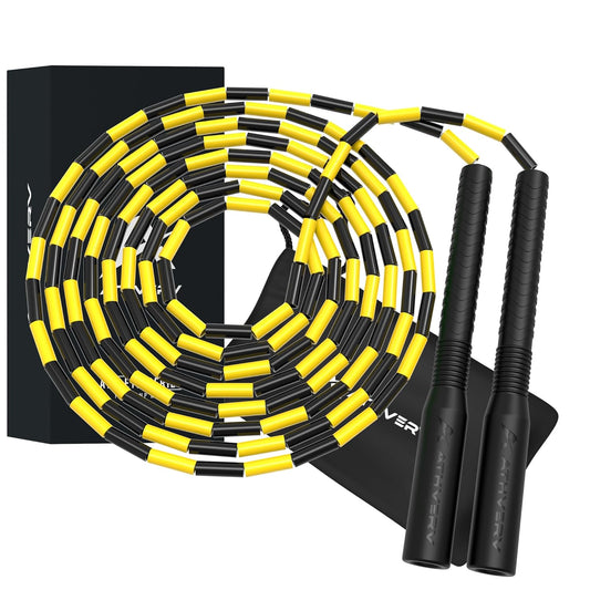 Wingz Freestyle Beaded Jump Rope, Yellow/Black